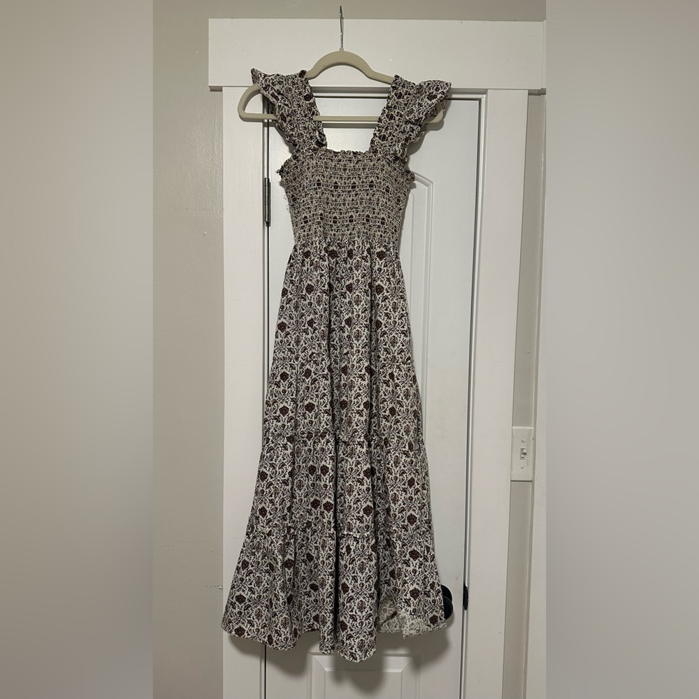 O.P.T Floral Smocked Top